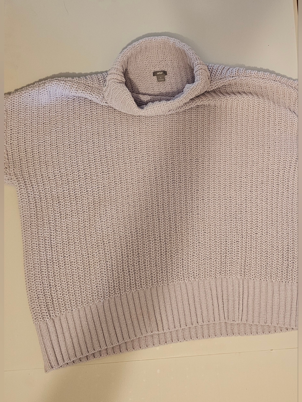 aerie Light Lilac Purple Oversized Turtleneck Sweater